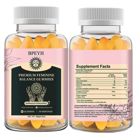 BPEYH -Women's Balance Gummies Bromelain Supplement Natural Supplement Women's VitaminsHawaiian Pineapple-60 Gummies 30 Servings - Specification: 1pc