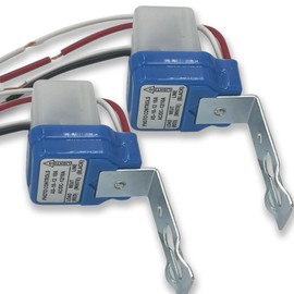 2pcs 12V/24V 10A Auto On/Off AC DC Photocell Light Switch Photocell Photo Switch Light Sensor Switch Dusk to Dawn LED Photocell Sensor for Outdoor/Indoor Lighting Fixtures (12V)