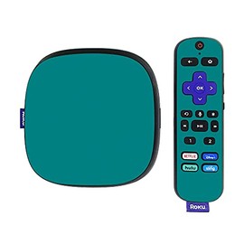 MightySkins Skin Compatible with Roku Ultra HDR 4K Streaming Media Player (2020) - Solid Teal | Protective, Durable, and Unique Vinyl Decal wrap Cover | Easy to Apply | Made in The USA