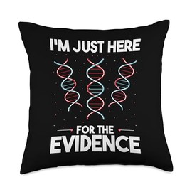 Forensic Anthropoly Designs and DNA Analysis Digital Quote for Forensic Pathologist Throw Pillow, 18x18, Multicolor