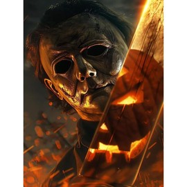 Horror Movie Diamond Painting Set,Adult 5D Diamond Art Painting Set Gemstone Art Painting kit Home Wall Decoration Gifts1/3/4/6/8 pieces:_1 piece-12x16inch-J