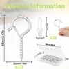 CHRI Pack of 26 Hooks for Screwing Wall Hooks Screw