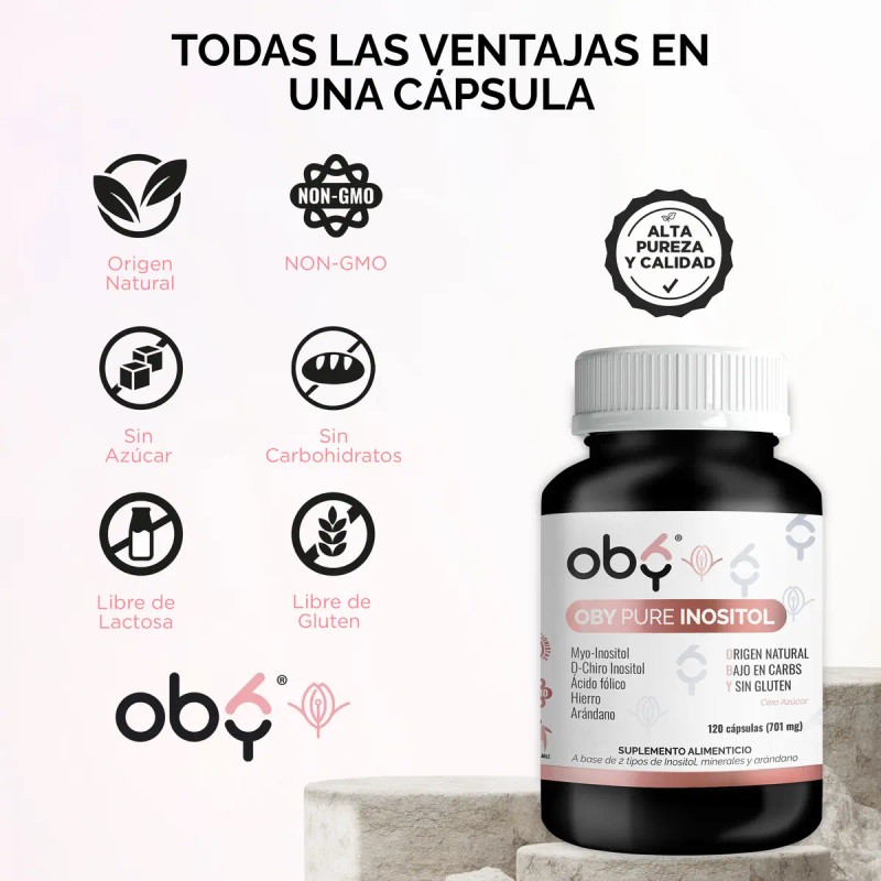 Myo Chiro Inositol Puro Enriquecido Acido Folico Vitamina Hierro Extracto