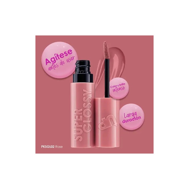 Super Glossy Pink Up - Lip Gloss Indeleble - Larga