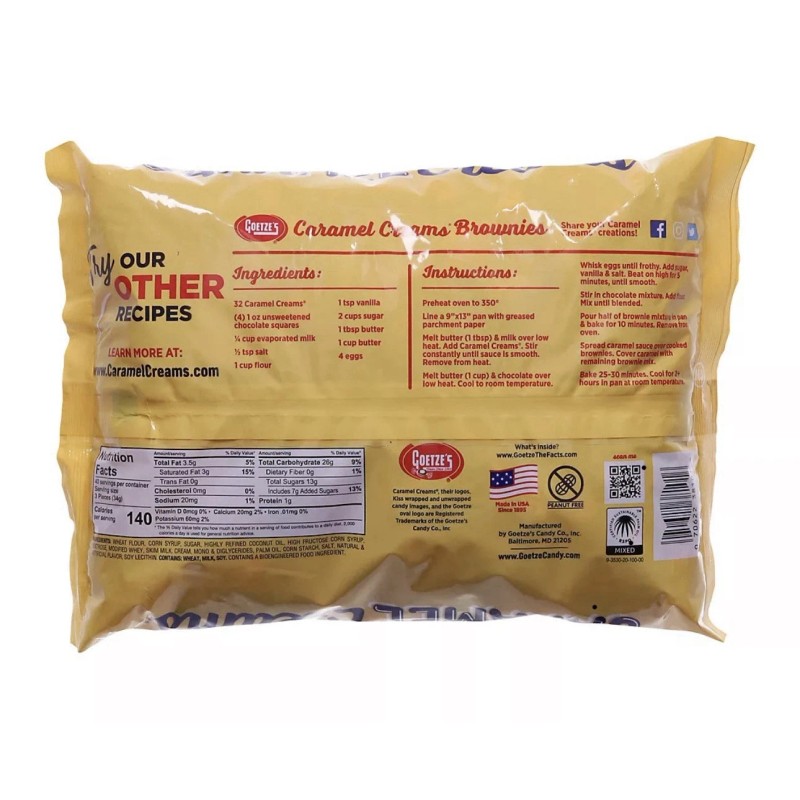 Goetzes Goetze’s Caramel Creams Candy 3lbs(NO SHIP TO CA)