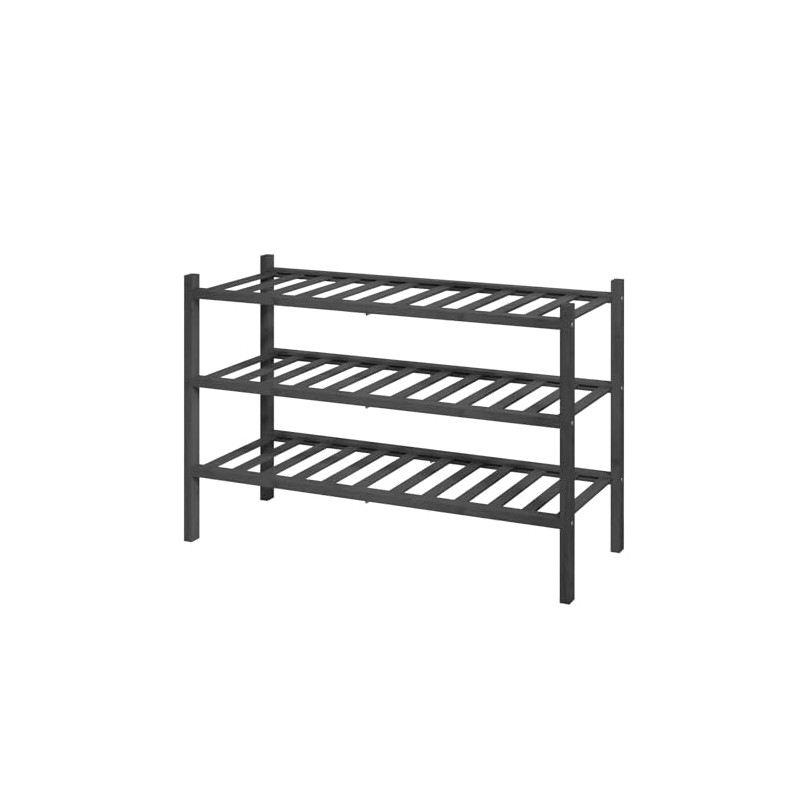 Kitsure Bamboo Wooden Shoe Rack for Closet, 26.8" Wide -