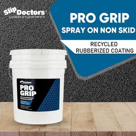 Pro Grip Rubberized Non-Skid Spray Coating (Gallon, Black) for Decks, Floors, Boats & Courts – Non-Slip Rubber Paint for Concrete, Wood, Metal & Fiberglass