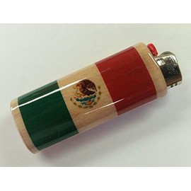 Mexican Flag Lighter Case Holder Sleeve Cover Fits Bic Lighters