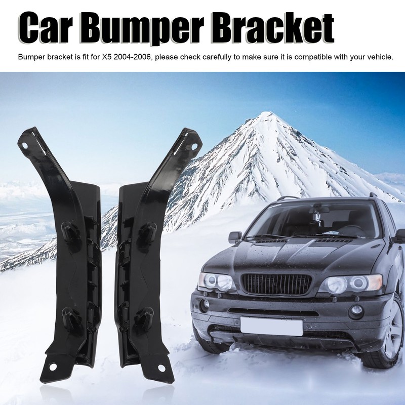 1 Pair Bumper Bracket 51117116667 Strong Strength Scratch Resistant Black