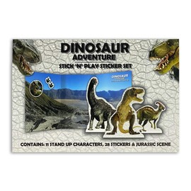 Make a Scene with Dinosaur Adventure Stickers for Children, Kids, Toddlers, Adults - Scrapbook Craft Activities and Party Bag Filler Favours - Prehistoric, T-Rex, Triceratops, Sticker Pack for Boys