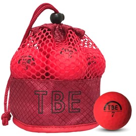 TOBIEMON Golf Balls, TOBIEMON Visibility, Fluorescent Matte Color Golf Balls, R&A Certified Balls, 2 Pieces, Includes Original Mesh Back, Red T-AMZ-MR Matte Red