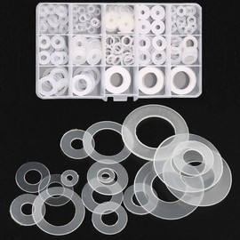 FEEIFOL Pack of 250 Nylon Washers Set Plastic Washers Flat Washers Set M3.5-M20