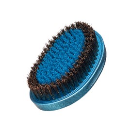 RED Premium Boar Bristles Brush with Case Pocket Wave Bow Wow 360 Wave Tool for Men Curved Hard (Blue)