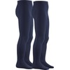 Playshoes Unisex Children's Thermal Warm Tights, navy double pack