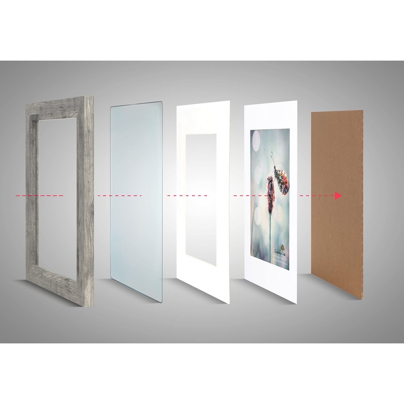 Scholartree Grey 5x7 Picture Frame,Display 5x7 without Mat or 4x6