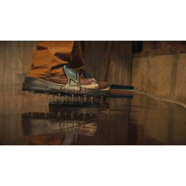 Midwest Rake Sharp Spiked Style Shoes for Resinous Coatings, with Replaceable Spikes Large (Various Sizes: M -XL)