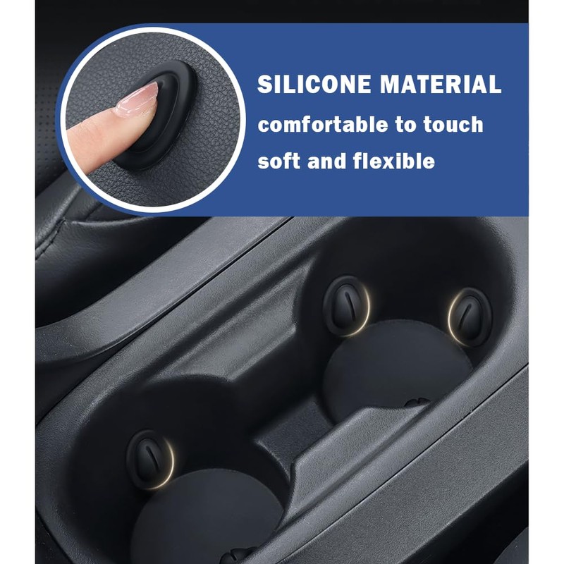 Car Cup Holder Insert/Holder Position Limiter - Anti Shake Silicone