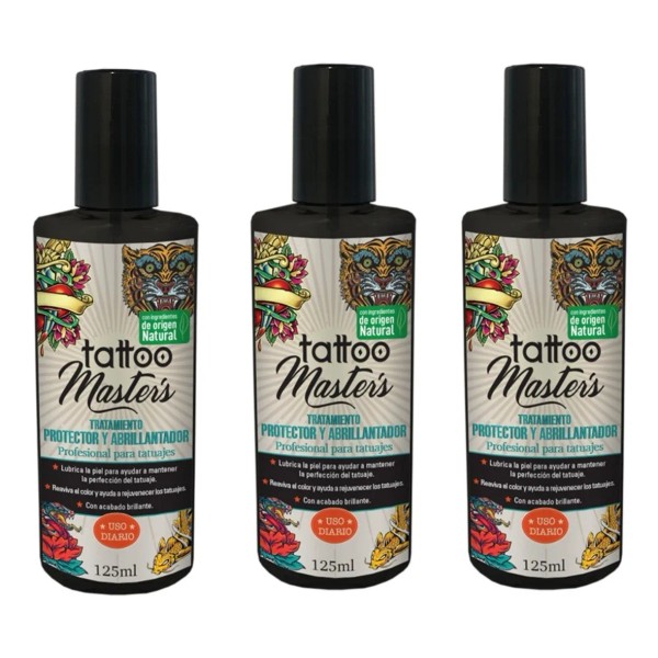 Tattoo Masters Protector Tatuaje x3 | Brillo, Cuidado y Color
