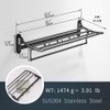 BESy 24 Inch Oil Rubbed Bronze Towel Racks, Bathroom Towel