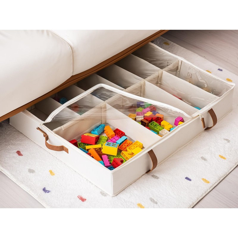StorageWorks Shoe Organizer Under Bed for Closet, 2-Pack Ultra-thick Fabric