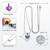 Small Heart Cremation Urn Necklace for Ashes Stainless Steel Memorial