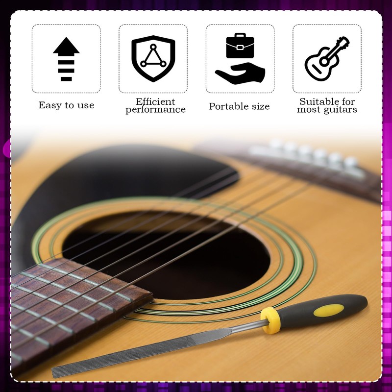 Zonon 6 Pcs Guitar Fret End Dressing File Guitar Nut