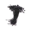 LGEGE 500pcs 7-inch Black Hang Tag Nylon String Snap Lock