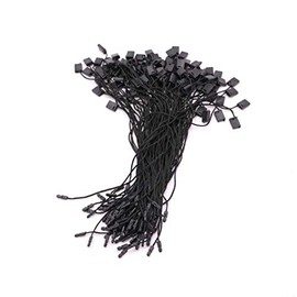 LGEGE 500pcs 7-inch Black Hang Tag Nylon String Snap Lock Pin Loop Fasteners Hook Ties