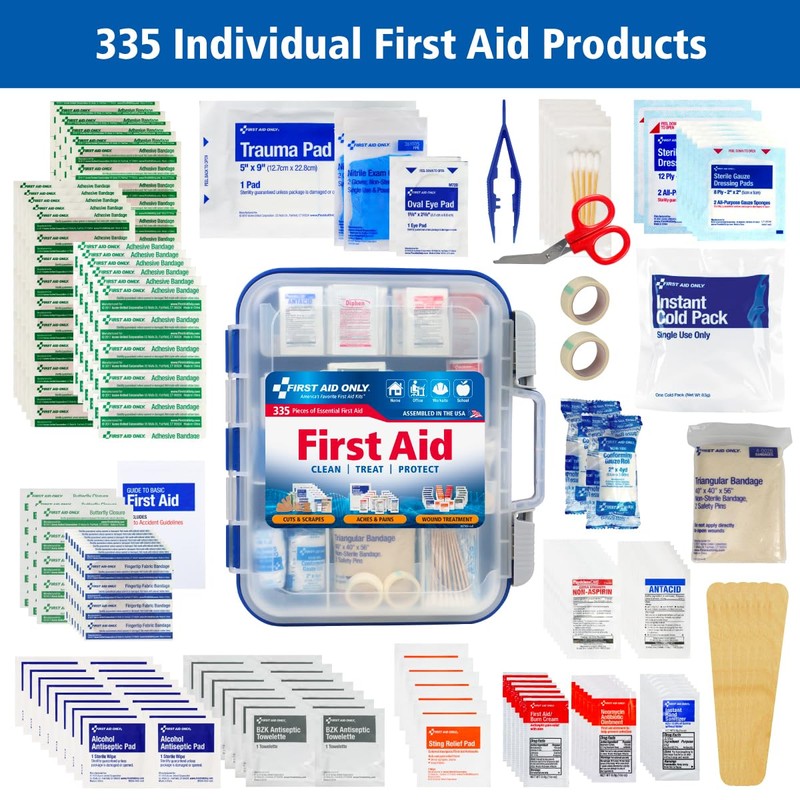 First Aid Only 91247 OSHA-Compliant First Aid Kit, All-Purpose 100-Person