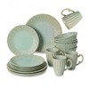 16-Piece Dinnerware Set for 4, Ceramic Plates, Bowls and Mugs,