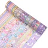 GLAITC Washi Tape, 16 Rolls Washi Tape Set, Cute Gold