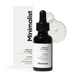 Minimalist 16% Vitamin C Serum With Vitamin E & Ferulic Acid to Enhance Brightness, White, 20 ml (Pack of 1)