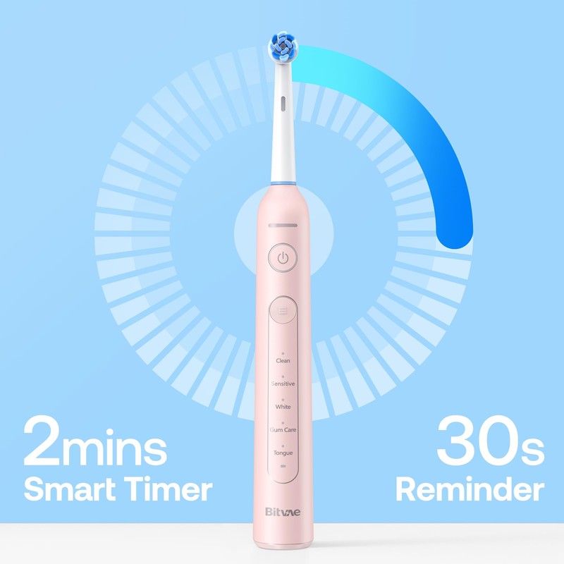 Bitvae R2 Rotating Electric Toothbrush for Adults with 8 Brush