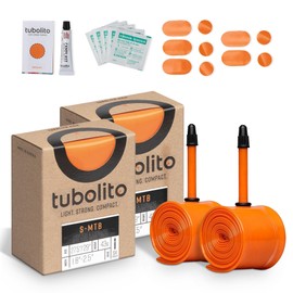 Tubolito S-MTB TPU Inner Tube 27.5" and 27.5"/29" x 1.8-2.5 Inch, 42 mm Presta Valve | Lightest & Smallest Mountain Bicycle Tube | Perfect Spare to Tubeless System (Pack of 2)
