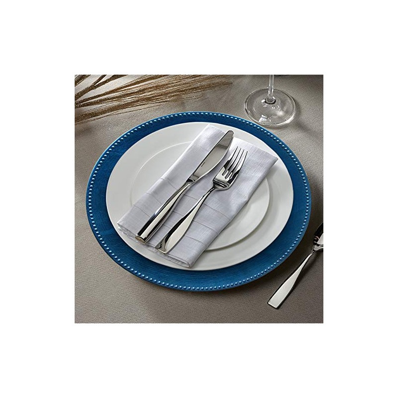 Charge It by Jay Beaded Charger Plate 13” Decorative Melamine