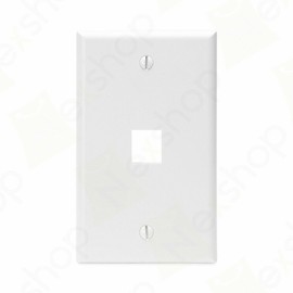 Unbranded 5 PACK Wall Plate 4 Port White Keystone Jack for RJ45 HDMI, USB, A/V Connectors