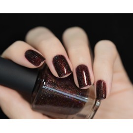 ILNP Overnight Bag - Espresso Brown Holographic Nail Polish