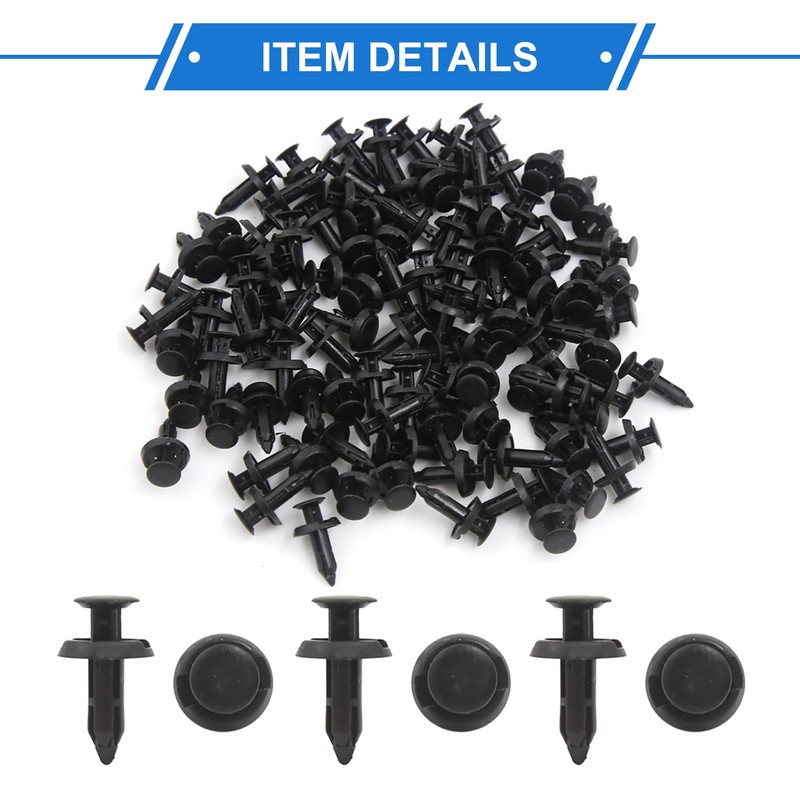 VekAuto 100 Pcs Rivet Clips, 28 x 15.5mm Fasteners Retainer