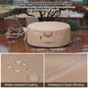 QH.HOME Fire Pit Cover Round-45-48 Inch Heavy Duty 900D Strong