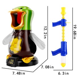 BABY HOME Duck Shooting Toys for Kids 3-5 Years, 2 Packs of Foam Shooting Toy with Movable Shooting Game, Interactive Competition Game Gifts for Boys and Girls Ages 6 7 8 9+ Years Old