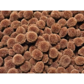 Conso 250 pcs Bulk 5/16" Inch 8mm Brown Craft Pom Poms Acrylic VTG Conso Made in USA