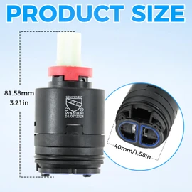 N40HKC Shower Cartridge Replacement, 40mm Faucet Cartridge Replacement Fit for Tub/Shower Faucet System