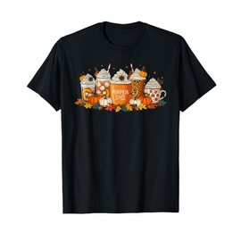 Pumpkin Spice Latte Coffee Lover Fall Season Thanksgiving T-Shirt