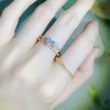 Mnyixsi 3PCS 925 Sterling Silver Engagement Rings Dainty Diamond Promise