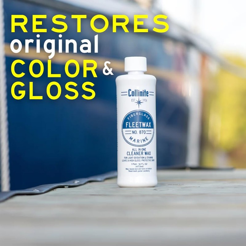 Collinite 870 One Step Fiberglass and 850 Metal Polish Combo