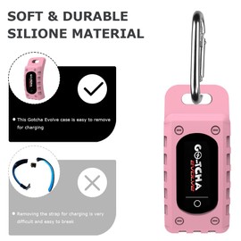Chanvoo Silicone Case for Go-tcha Evolve with Keychain Carabine (Pink)