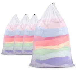 ecooe Large Laundry Bag for Washing Machine, Pack of 4 XXL Laundry Net with Cord Stopper, 60 x 90 cm Laundry Bag for Blankets, Backpack, Plush Toys, Long Skirts, for Back to School, Apartment, Dorm,
