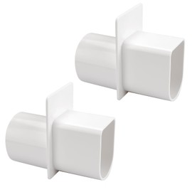 DEA End Adapter for Deck Drain fit for Stegmeier Channel Drain, Frontier Deck Drain, Deck Drain and Treadmaster Commercial Drain, fit 1 1/2" schedule 40 pipe - White (2 Pack)