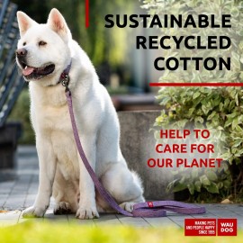 UD_Recycled Cotton Dog Leash 6 Ft   10 Ft Eco Friendly Collar for Small Medium & Large Dogs   Reflective Dog Leash for Medium Do