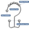 Titanker Shower Curtain Hooks Rings, Rust-Resistant Metal Double Glide Shower